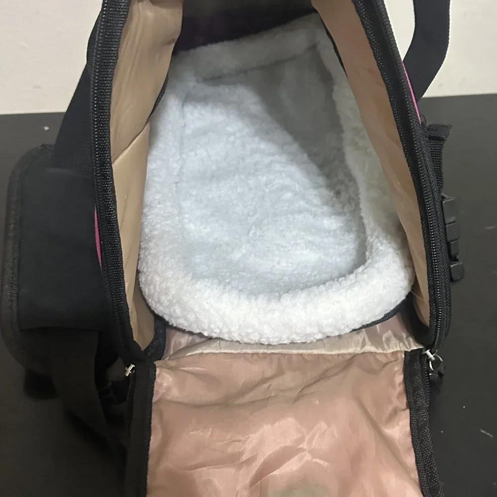 😻 🐶 🐾 💞 Pink & Black Comfort Pet Carrier - Small Dog/Cat Travel Tote Bag